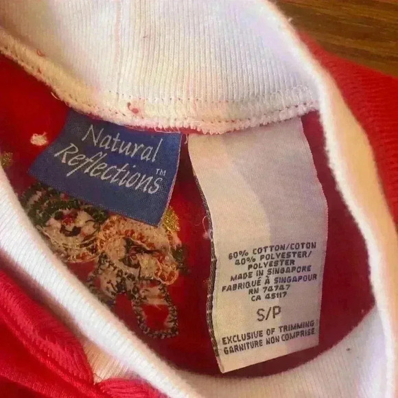 Vintage 90s Embroidered Snowman Christmas Sweatshirt Size SmallUgly Christmas Sw - Picture 6 of 9